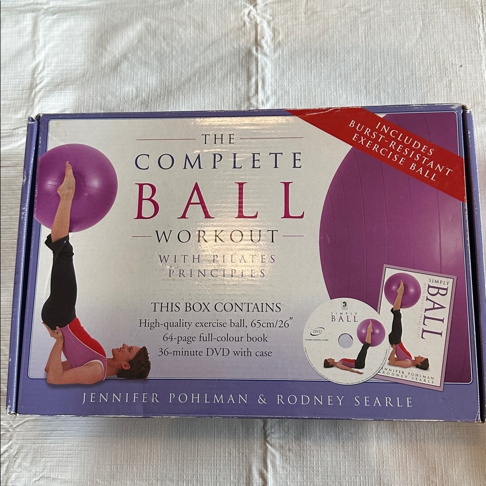 NEW Exercise ball high quality with book and DVD instructions